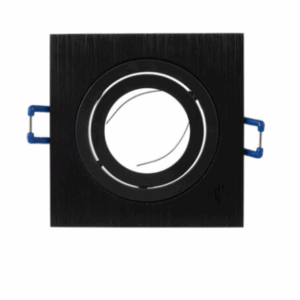 EMPOTRABLE ALUMINIO RAYADO OSCILANTE CUADRADO 50mm NEGRO